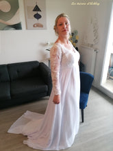 Charger l'image dans la galerie, Robe de Mariée PENELOPE Blanche Pour Futures Mamans - Taille 42 - Collection Elégance 2022 - Modèle d'Expo