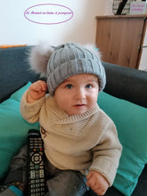 Charger l'image dans la galerie, Mignon Bonnet à double pompons - 5 Nuances - 1 à 3 ans