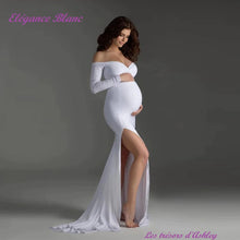 Charger l'image dans la galerie, Robe de maternité "Elégance" pour shooting photo - Noir ou Blanc