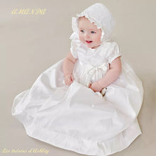 Charger l&#39;image dans la galerie, La Robe de Baptême AMANDA et son Petit Béguin - 3 mois au 24 mois
