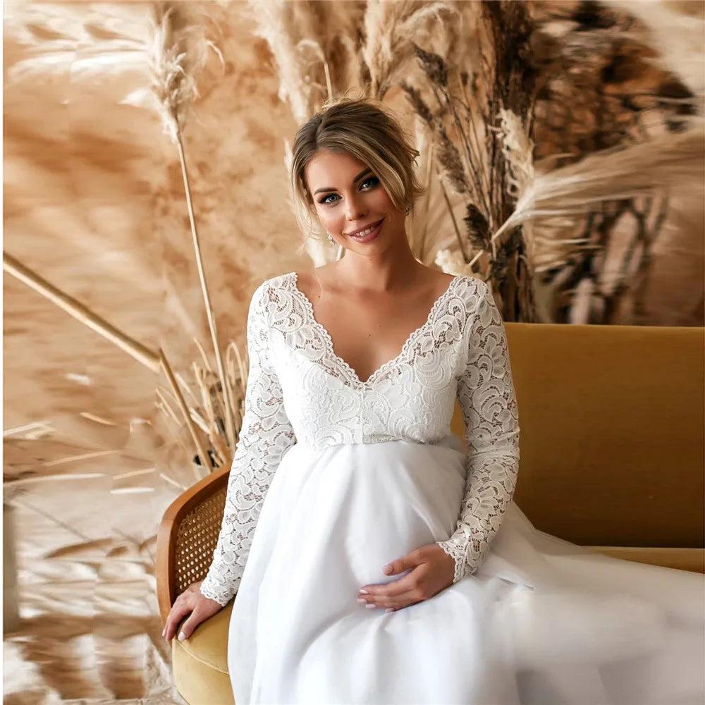 Robe de maternité Mariée pour shooting photo ou Baby Shower