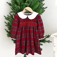 Charger l'image dans la galerie, Robe Smockée en Tartan Rouge - 2 ans au 6 ans
