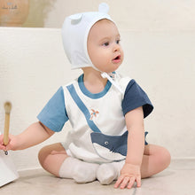 Charger l'image dans la galerie, Barboteuse Combi Short Requin - 0 mois au 24 mois - Marque D.B
