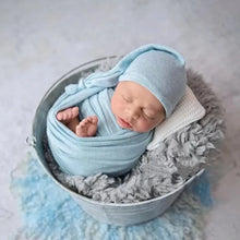 Charger l&#39;image dans la galerie, Accessoires Etole et Bonnet pour Shooting Photo Bébé - 6 Nuances au choix
