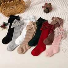 Charger l'image dans la galerie, Chaussettes Hautes De Noël Avec Nœud Pailleté - 0 au 8 ans
