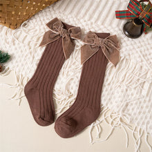 Charger l'image dans la galerie, Chaussettes Hautes De Noël Avec Nœud Pailleté - 0 au 8 ans
