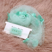 Charger l&#39;image dans la galerie, Accessoires Etole Fleurs 3D Perlée et Bandeau Perlé pour Shooting Photo Bébé - 7 Nuances au choix
