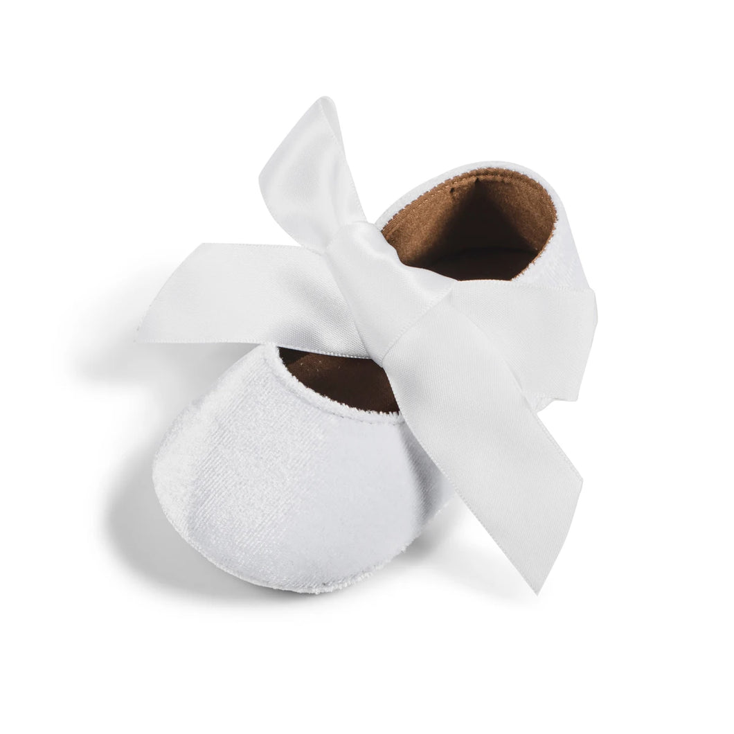 Chaussure Ballerine Velours Noeud - 0 au 18 mois