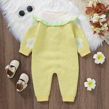 Charger l&#39;image dans la galerie, Combinaison Longue en Laine Florale Jaune - Naissance au 18 mois - NOUVEAUTE !!!

