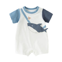 Charger l'image dans la galerie, Barboteuse Combi Short Requin - 0 mois au 24 mois - Marque D.B
