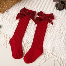 Charger l'image dans la galerie, Chaussettes Hautes De Noël Avec Nœud Pailleté - 0 au 8 ans
