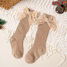 Charger l'image dans la galerie, Chaussettes Hautes De Noël Avec Nœud Pailleté - 0 au 8 ans
