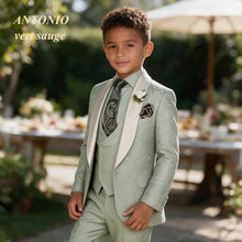 Charger l'image dans la galerie, Costume 3 pièces Veste Gilet et Pantalon - ANTONIO Vert Sauge - 2 ans au 16 ans
