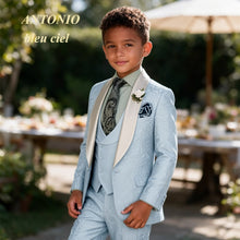 Charger l'image dans la galerie, Costume 3 pièces Veste Gilet et Pantalon - ANTONIO Bleu Ciel - 2 ans au 16 ans
