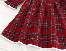 Charger l'image dans la galerie, Robe Smockée en Tartan Rouge - 2 ans au 6 ans
