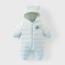 Charger l&#39;image dans la galerie, Combinaison Pilote Bleue en duvet plumes - 12 mois au 4 ans - Marque D.B.
