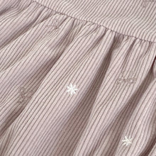 Charger l'image dans la galerie, Barboteuse Velours Côtelé Lilas avec Noeuds Brodés - 3 mois au 24 mois
