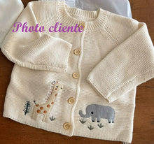 Charger l&#39;image dans la galerie, Cardigan en Laine avec Motifs - Naissance au 36 mois
