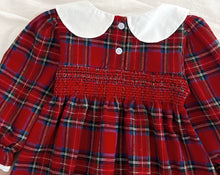 Charger l'image dans la galerie, Robe Smockée en Tartan Rouge - 2 ans au 6 ans
