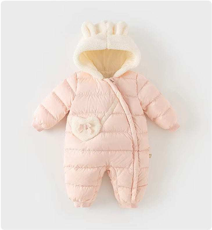 Combinaison Pilote Rose en duvet plumes - 12 mois au 4 ans - Marque D.B.