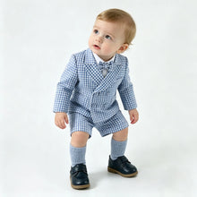 Charger l'image dans la galerie, Costume 3 pièces Veste Chemise et Short Bretelles - JORAN - Collection Elégance - 6 mois au 4 ans
