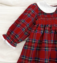 Charger l'image dans la galerie, Robe Smockée en Tartan Rouge - 2 ans au 6 ans
