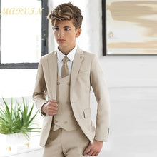 Charger l&#39;image dans la galerie, Costume 3 pièces Veste Gilet et Pantalon - MARVIN Beige - Collection Elégance - 2 ans au 16 ans
