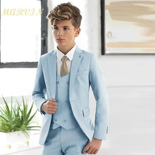 Charger l&#39;image dans la galerie, Costume 3 pièces Veste Gilet et Pantalon - MARVIN Bleu Ciel - Collection Elégance - 2 ans au 16 ans
