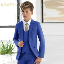 Charger l&#39;image dans la galerie, Costume 3 pièces Veste Gilet et Pantalon - MARVIN Bleu Roi - Collection Elégance - 2 ans au 16 ans
