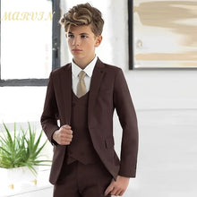 Charger l&#39;image dans la galerie, Costume 3 pièces Veste Gilet et Pantalon - MARVIN Bordeaux - Collection Elégance - 2 ans au 16 ans
