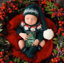 Charger l'image dans la galerie, Ensemble de noël 3 pièces en laine - Barboteuse - Bonnet et Bas - NOUVEAUTE !!

