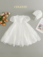Charger l'image dans la galerie, Robe de Baptême Longue Chevilles CELESTE - 3 mois au 24 mois
