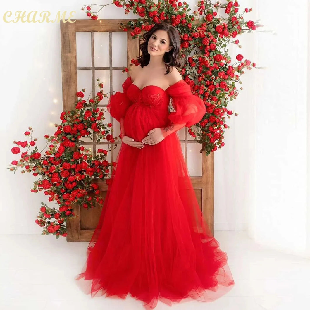 Robe de maternité Charme pour shooting photo et Baby Shower - Collection Glamour