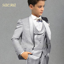 Charger l&#39;image dans la galerie, Costume 3 pièces Veste Gilet et Pantalon - SACHA Gris argenté - 2 ans au 16 ans

