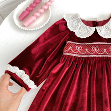 Charger l'image dans la galerie, Robe Velours Bordeaux - 2 ans au 6 ans
