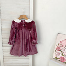 Charger l'image dans la galerie, Robe Velours Mauve ou Vieux Rose - 2 ans au 6 ans
