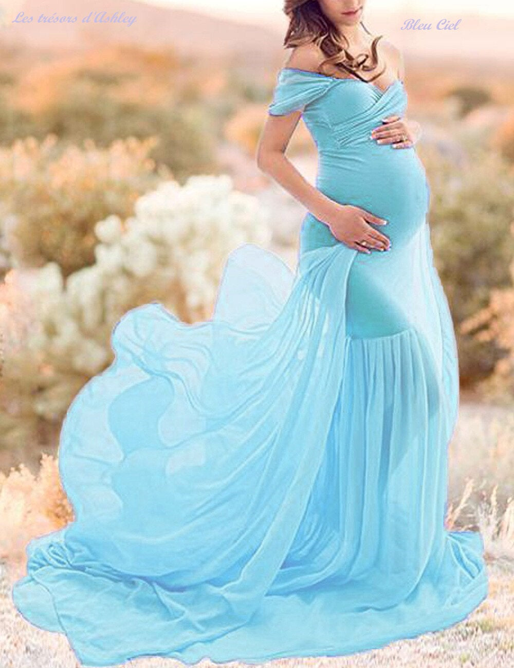 Robe de Maternité Shooting Grossesse Mariage Cérémonie ○ MILA - Le P'tit  Grain de Mil