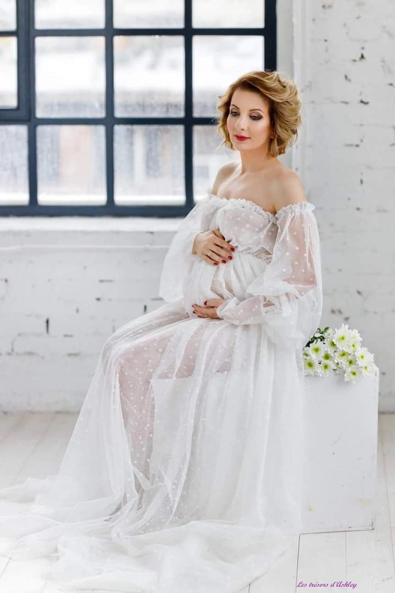 Robe de Maternité Shooting Grossesse Mariage Cérémonie ○ MILA - Le P'tit  Grain de Mil