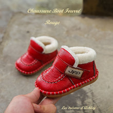 Charger l&#39;image dans la galerie, Chaussure Boot Fourré en Cuir - 6 mois au 3 ans - PROMOTION !!!
