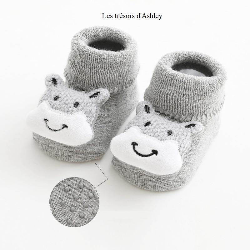 Les Chaussons/Chaussettes antidérapants Bébé - Les trésors d'Ashley
